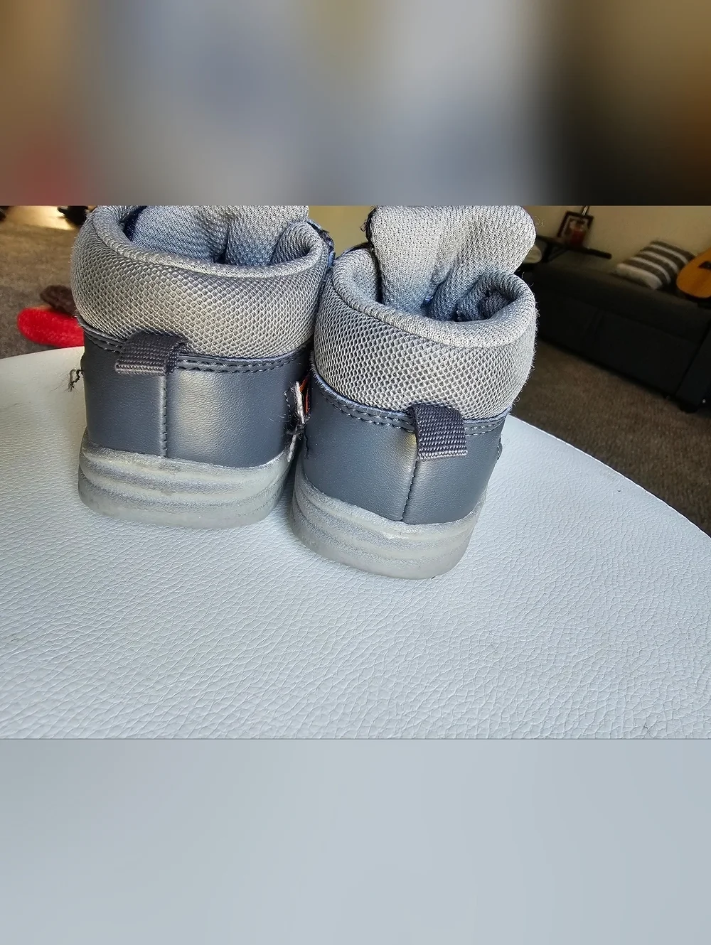 Carter's Navy and Gray Toddler Sneakers with Orange Accents